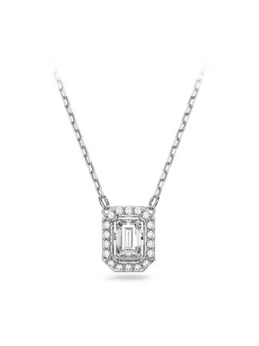 Una Octagon Cut Pendant Necklace Silver - SWAROVSKI - BALAAN 2