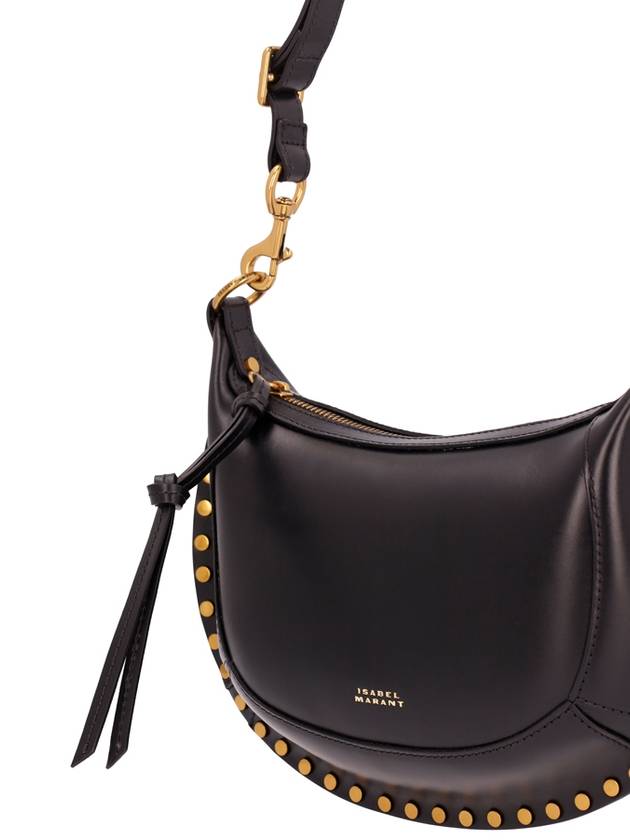 Oskan Moon Leather Shoulder Bag Black - ISABEL MARANT - BALAAN 4