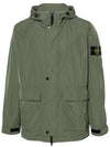 Logo Patch Hooded Jacket Olive - STONE ISLAND - BALAAN 1