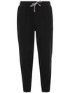 Men's Techno Fleece Cotton Track Pants Black - BRUNELLO CUCINELLI - BALAAN 2