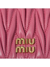 Matelasse Leather Half Wallet Begonia Pink - MIU MIU - BALAAN 6