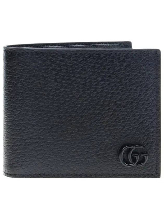 GG Marmont Leather Half Wallet Black - GUCCI - BALAAN 2