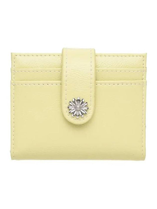 Mini Daisy Photo Slot Coin Card Wallet Pale Lemon - LE MASQUE - BALAAN 2