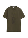 30/2 Mercerized Jersey Twisted British Sailor Short Sleeve T-Shirt Green - CP COMPANY - BALAAN 1