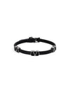 Valentino 5Y2J0M98 UQC 0NO J0M98 Garavani V logo leather bracelet - RED VALENTINO - BALAAN 2