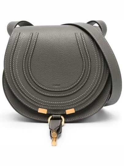 Marcie Saddle Small Grained Leather Cross Bag Grey - CHLOE - BALAAN 2