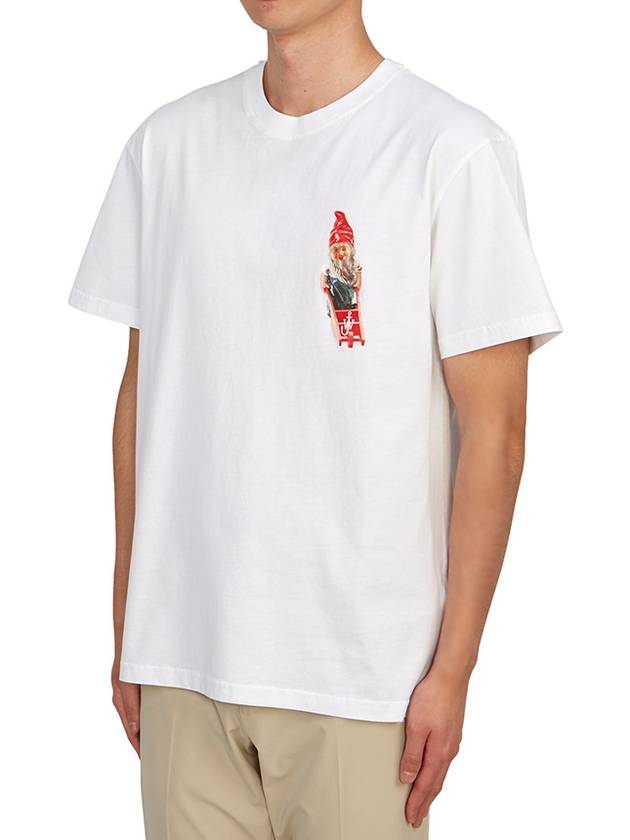 Gnome Chest Print Short Sleeve T Shirt White - JW ANDERSON - BALAAN 5