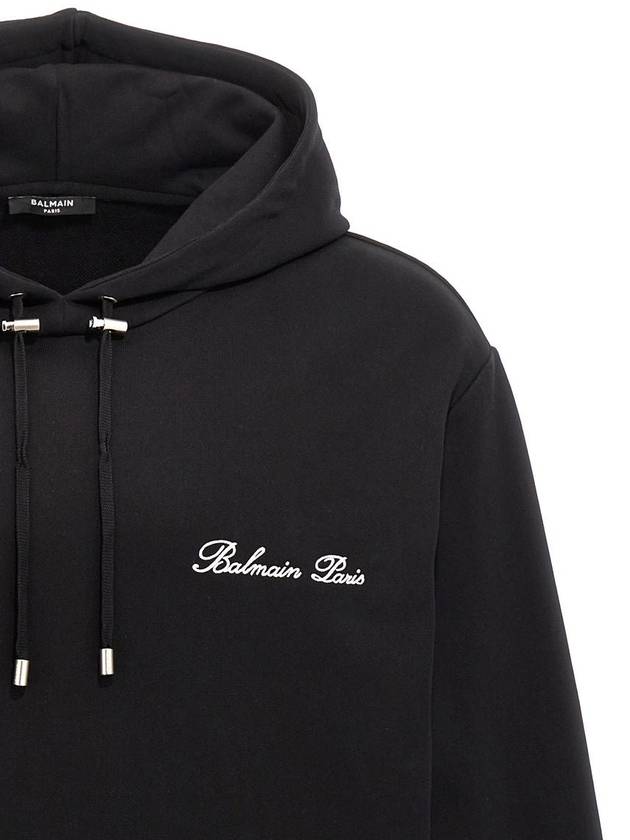 Balmain 'Signature' Black Cotton Sweatshirt - BALMAIN - BALAAN 3