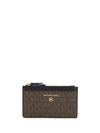 Jet Set Charm Card Wallet Black Brown - MICHAEL KORS - BALAAN 1