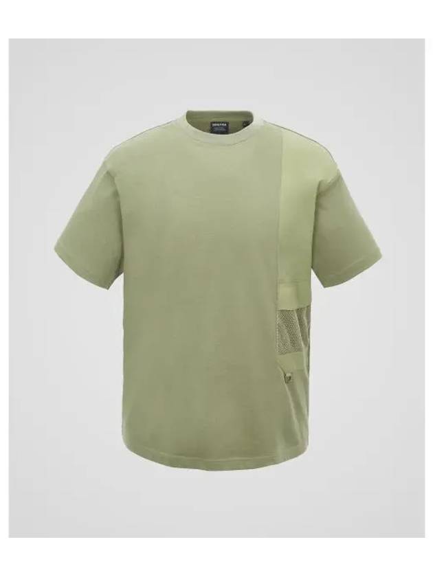 Greasy top light khaki men s short sleeve t shirt - DUVETICA - BALAAN 1