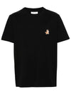 Speedy Fox Patch Comfort Short Sleeve T-Shirt Black - MAISON KITSUNE - BALAAN 3