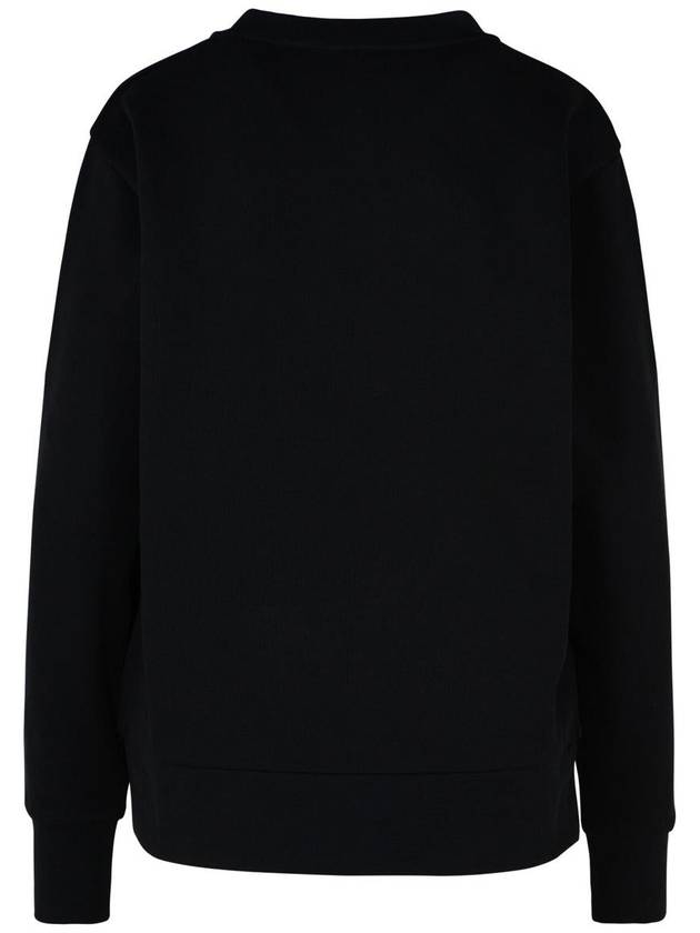 Crystal Logo Sweatshirt Black - MONCLER - BALAAN 4