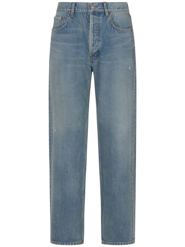 Loose Fit Mid Rise Jeans Blue - SAINT LAURENT - BALAAN 2