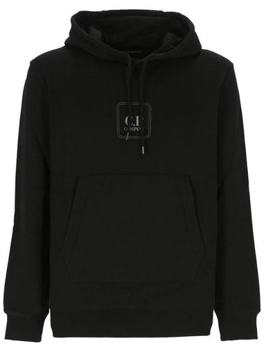 Graphic Logo Hoodie Black - CP COMPANY - BALAAN 1