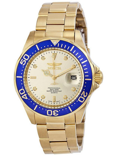 Invicta Pro Diver Light Champagne Dial Gold Ion-plated Men's Watch 14124 - INVICTA - BALAAN 1