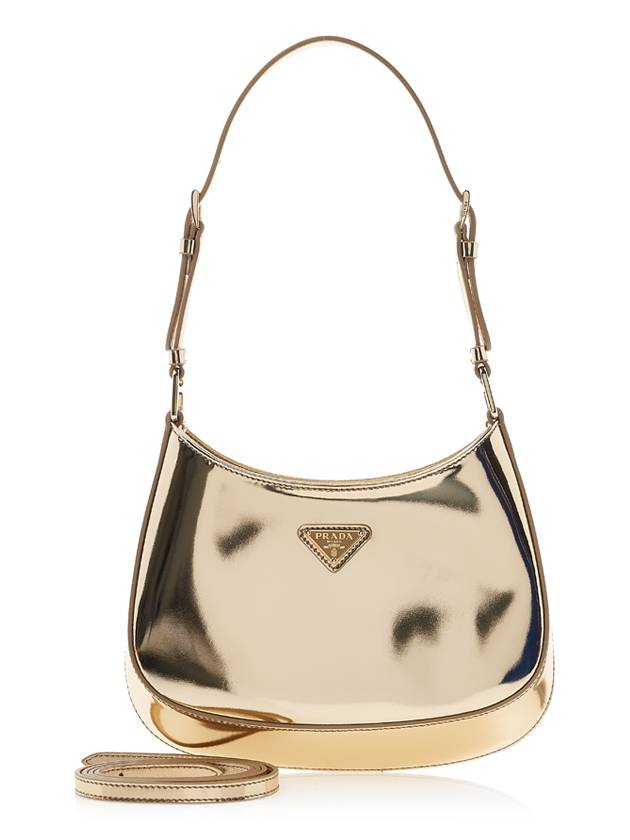 Cleo Brushed Shoulder Bag Gold - PRADA - BALAAN 2