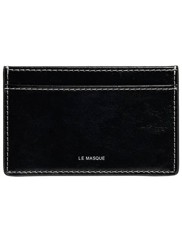 Slim Pocket Mini Coin Card Wallet Black - LE MASQUE - BALAAN 7