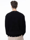 Men s M243TP06BK Tier Damage Punching Round Knit Black - CHANCE'S NOI - BALAAN 2