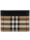 Men's Check Vintage Card Wallet Beige A7026 - BURBERRY - BALAAN 2