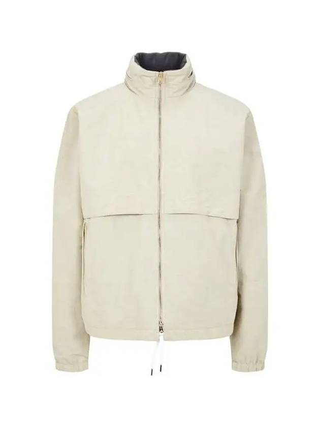 Drawstring hem zip up linen jacket beige 271128 - PAUL SMITH - BALAAN 1