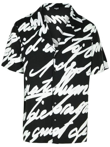 Balmain Black Viscose Shirt - BALMAIN - BALAAN 1