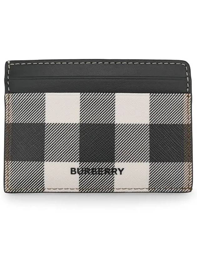 Check Print 2-tier Card Wallet Dark Burch Brown - BURBERRY - BALAAN 3