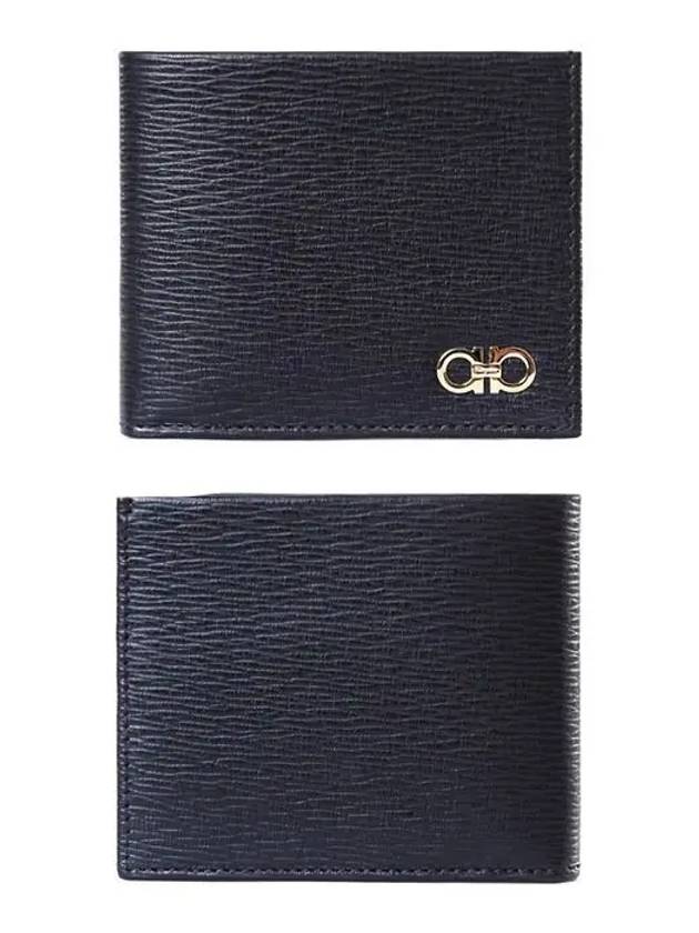 Gancini Half Wallet Black - SALVATORE FERRAGAMO - BALAAN 2