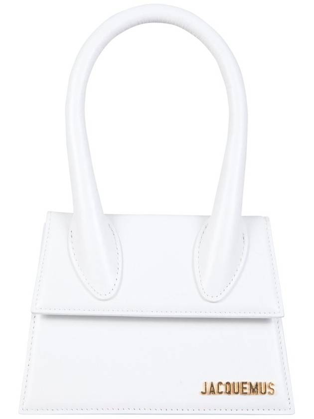 Le Chiquito Moyen Medium Leather Tote Bag White - JACQUEMUS - BALAAN 3