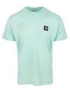 Logo Patch Short Sleeve T-Shirt Mint - STONE ISLAND - BALAAN.