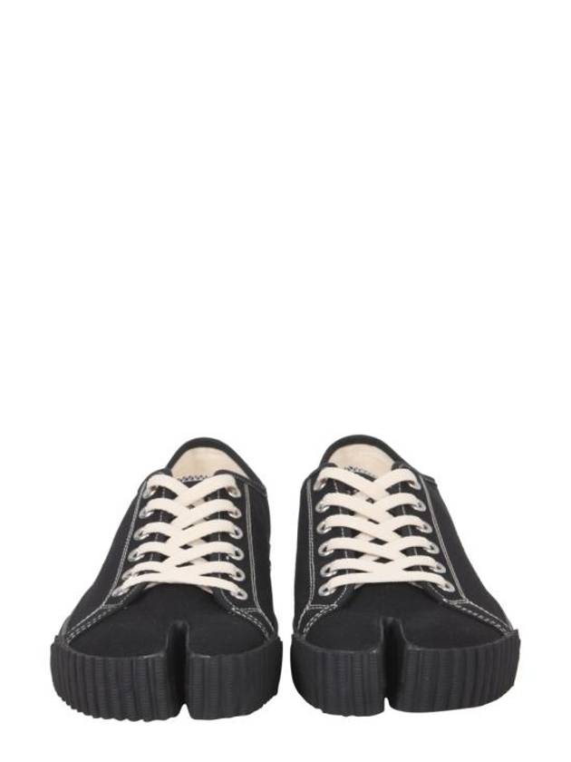 Tabi Cotton Low Top Sneakers Black - MAISON MARGIELA - BALAAN 5