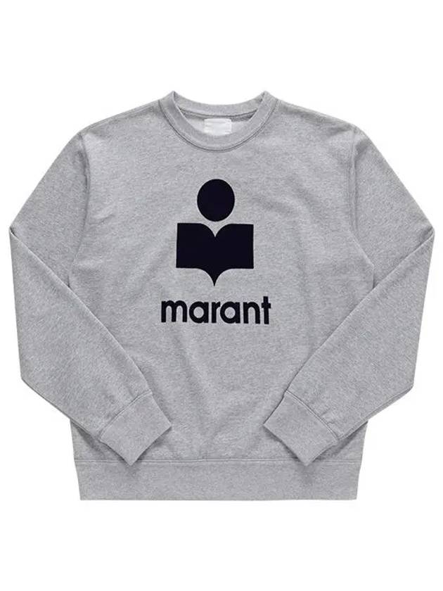 Mikoy Logo Cotton Sweatshirt Grey - ISABEL MARANT - BALAAN 3