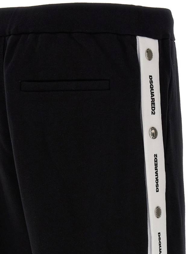 Straight Pants S74KB0866S25551900 White Black - DSQUARED2 - BALAAN 6