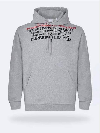 Location Cotton Hoodie Grey - BURBERRY - BALAAN 2