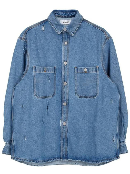 Blue Denim Shirt HM00D15 STWBLU - HED MAYNER - BALAAN 1