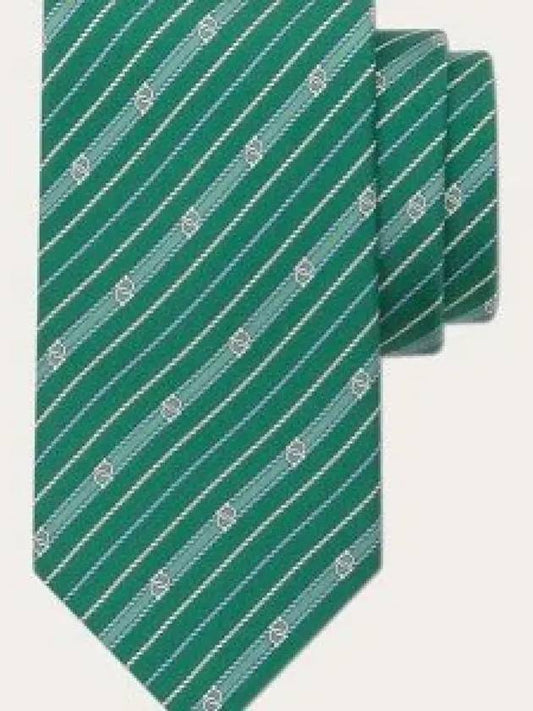 SALVATORE Ferragamo 768520 350946 Gancini printed silk tie 1318994 - SALVATORE FERRAGAMO - BALAAN 1