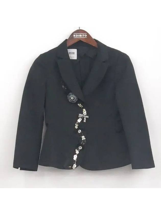 Smith Market Used Luxury Black Jacket Women s Clothing - MOSCHINO - BALAAN 1