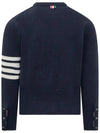 4 Bar Logo Wool Knit Top Navy - THOM BROWNE - BALAAN 4