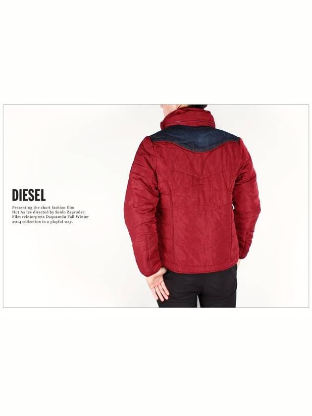 Weno Puffer Zip-Up Jacket Red - DIESEL - BALAAN 5