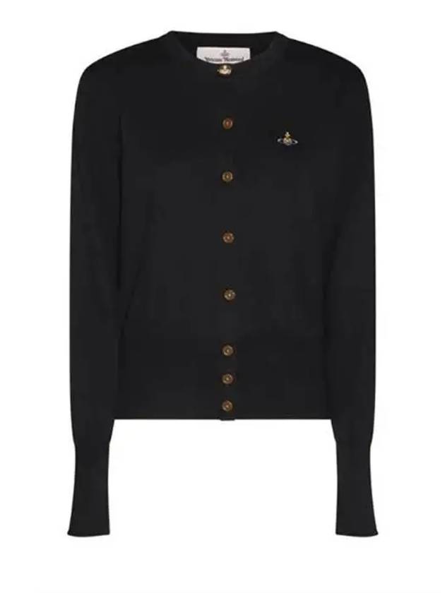 Bea Logo Cardigan Black - VIVIENNE WESTWOOD - BALAAN 2