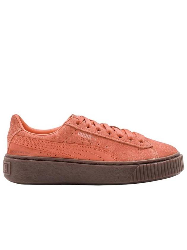 Platform Suede Low-Top Sneakers Bright Melon - PUMA - BALAAN 1