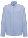 Tiger Crest Long Sleeve Shirt Light Blue - KENZO - BALAAN 1