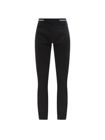 Cotton Studded Metallic Denim Jeans Black - GIVENCHY - BALAAN 1