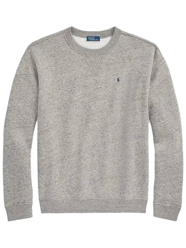 Embroidered Logo Pony Fleece Sweatshirt Grey - POLO RALPH LAUREN - BALAAN 2