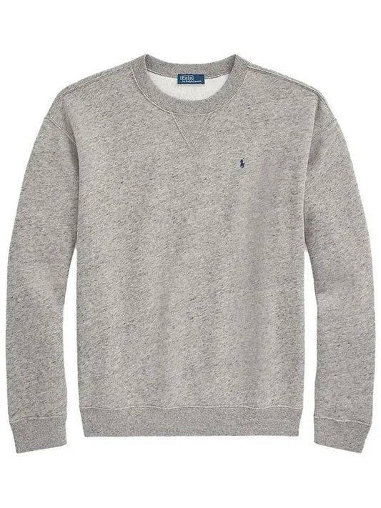 Embroidered Logo Pony Fleece Sweatshirt Grey - POLO RALPH LAUREN - BALAAN 2