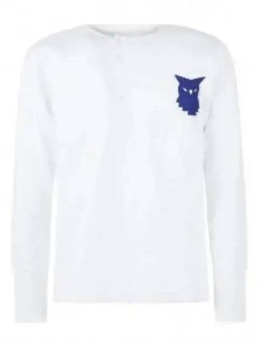 Owl Patch Logo Cotton Long Sleeve T-Shirt White - MAISON MARGIELA - BALAAN 2