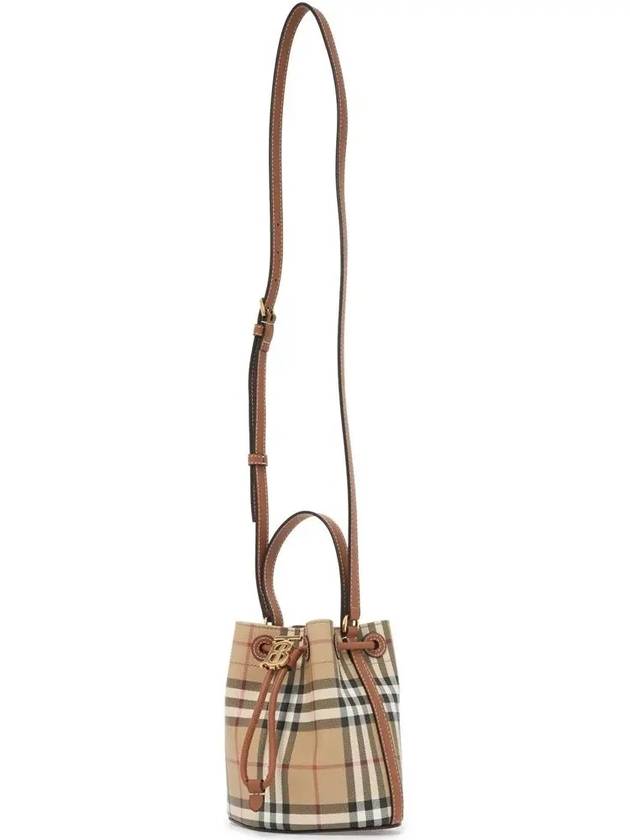 Check Bucket Bag Beige - BURBERRY - BALAAN 5