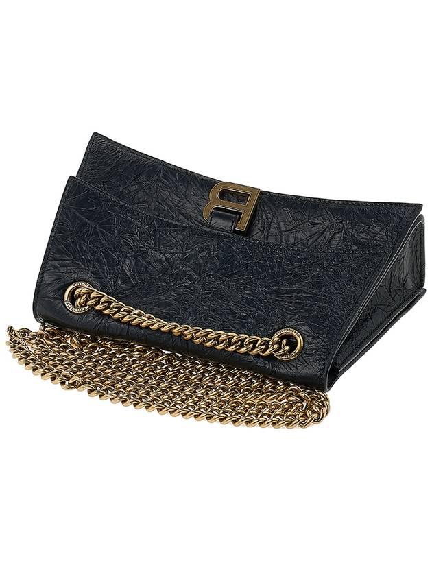 Crush Logo Gold Chain Small Shoulder Bag Black - BALENCIAGA - BALAAN 5