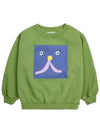 Kids Funny Face Sweatshirt Green B224AC033 380 - BOBO CHOSES - BALAAN 1