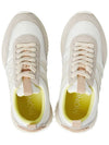 Women's Pacey Nylon Suede Leather Low Top Sneakers White Beige - MONCLER - BALAAN 3