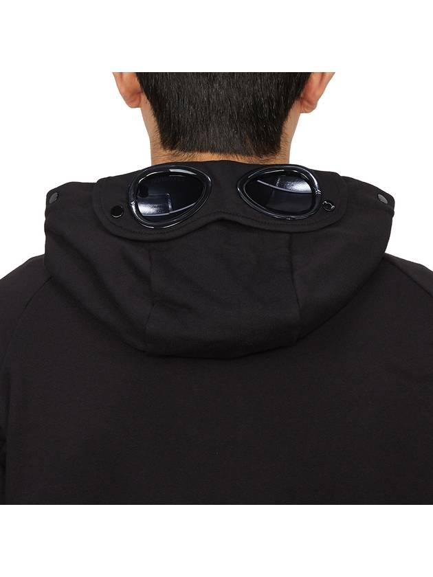 Diagonal Raised Fleece Zip-Up Hoodie Black - CP COMPANY - BALAAN 8